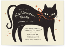 Black Cats Holiday Party Invitations