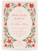 Christmas Flowers Holiday Party Invitations