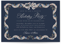 Wrapped in Greenery Holiday Party Invitations