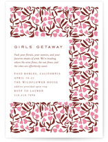 Heart Flowers Holiday Party Invitations