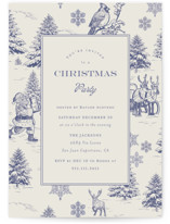 Classic Toile Christmas Holiday Party Invitations