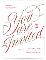 Festive Outlines Holiday Party Invitations