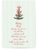 Striped Holiday Holiday Party Invitations