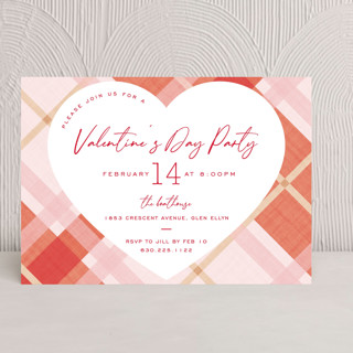 Happy Plaid Holiday Party Invitations