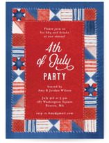 Quilted Fourth Holiday Party Invitations