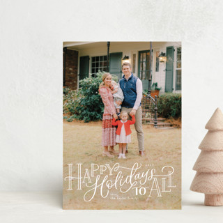 Merry Christmas to All Lettering Holiday Postcards