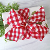 Gingham Check Holiday Ribbon Holiday Ribbons and Bows