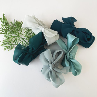 Greens Ribbon Set of 5 Holiday Ribbons and Bows
