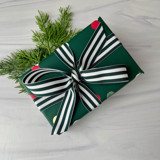 Forest Green Stripe 7/8" x 15 ft Holiday Ribbon Holiday Ribbons and Bows