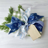 Cottage Christmas Ribbon Set in Blue Holiday Ribbons and Bows