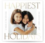 Equilateral Foil-Pressed Square Holiday Cards