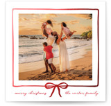lil bow Foil-Pressed Square Holiday Cards