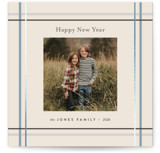 Perfectly Plaid Foil-Pressed Square Holiday Cards