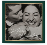 Holiday Soneto Foil-Pressed Square Holiday Cards