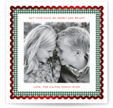 Gingham Fun Foil-Pressed Square Holiday Cards