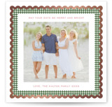 Gingham Fun Foil-Pressed Square Holiday Cards