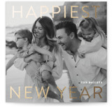 Gilded Type Foil-Pressed Square Holiday Cards