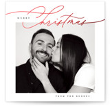 A Simple Script Foil-Pressed Square Holiday Cards