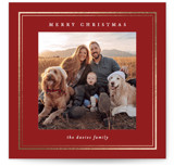 Gilt Square Foil-Pressed Square Holiday Cards