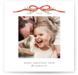 Bow Topper Square Holiday Cards