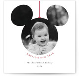 Mickey Bauble Square Holiday Cards