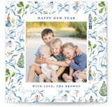 Nutcracker ribbons Square Holiday Cards