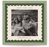 gingham layers Square Holiday Cards