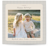 Gingham Vintage Square Holiday Cards