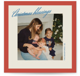 Timeless script Square Holiday Cards