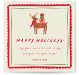 Reindeer Express Square Holiday Cards