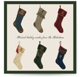 Stockings Square Holiday Cards