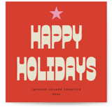 Retro Tree Square Holiday Cards
