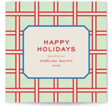 Basketweave Square Holiday Cards