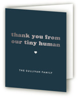 Tiny Human Foil-Pressed Baby Shower Thank You Cards