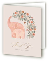 Elephant Garden Foil-Pressed Baby Shower Thank You Cards