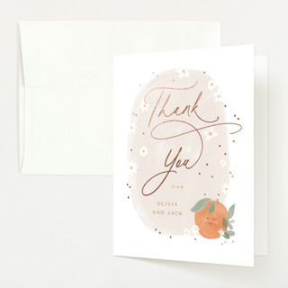 A little cutie Foil-Pressed Baby Shower Thank You Cards