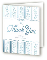 Vintage Stripe Foil-Pressed Baby Shower Thank You Cards