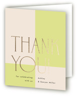 two times Foil-Pressed Baby Shower Thank You Cards