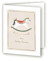 festive rocking horse by Rebecca Durflinger