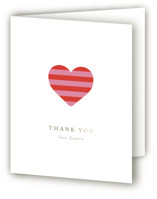 Striped Baby Buggy Foil-Pressed Baby Shower Thank You Cards