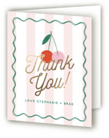 Tiny Cherry On Top Foil-Pressed Baby Shower Thank You Cards