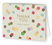 Colorful Baby Sprinkle Foil-Pressed Baby Shower Thank You Cards