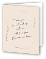 Tied with Love Foil-Pressed Baby Shower Thank You Cards
