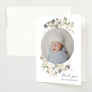 Baby Vines Foil-Pressed Baby Shower Thank You Cards