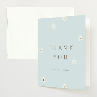 Daisies Foil-Pressed Baby Shower Thank You Cards
