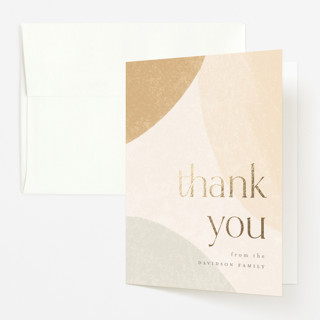 Pebble Foil-Pressed Baby Shower Thank You Cards