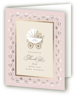 Petal & Pram Foil-Pressed Baby Shower Thank You Cards