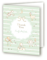 Nursery Rhyme Foil-Pressed Baby Shower Thank You Cards