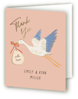 Stamp Foil-Pressed Baby Shower Thank You Cards