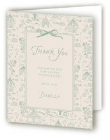 Animal Circus Toile Baby Shower Thank You Cards